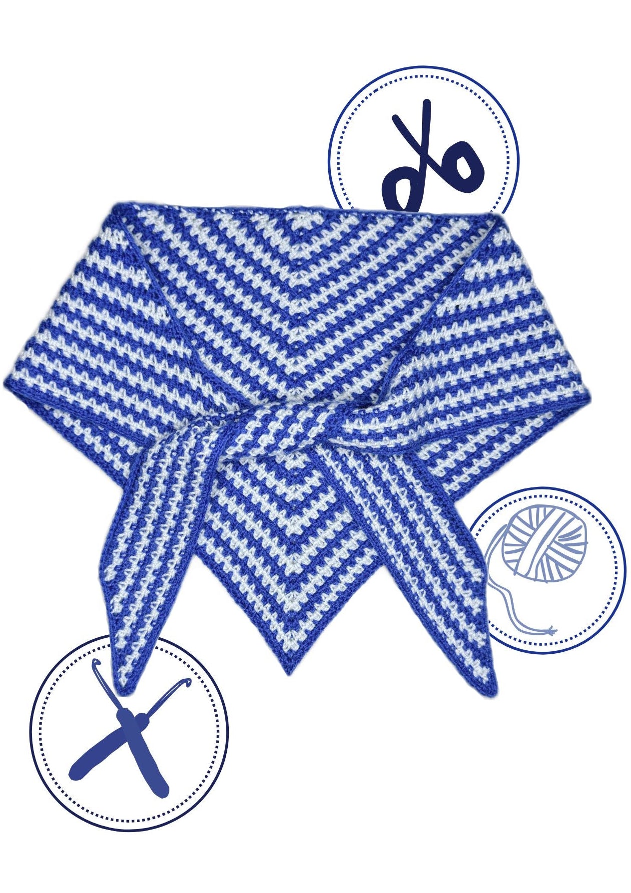 trekanten halstørklæde tørklæde, triangle scarf